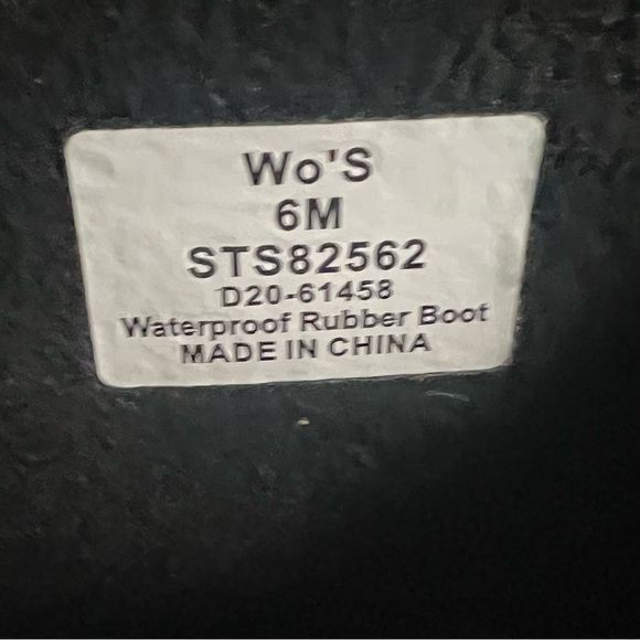 Sperry Black Rubber Calf High Rain Boots - Picture 5 of 10